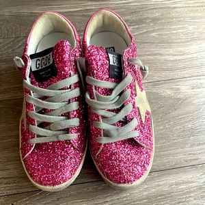 Golden Goose Super-Star sneakers in Pink Glitter Calfskin